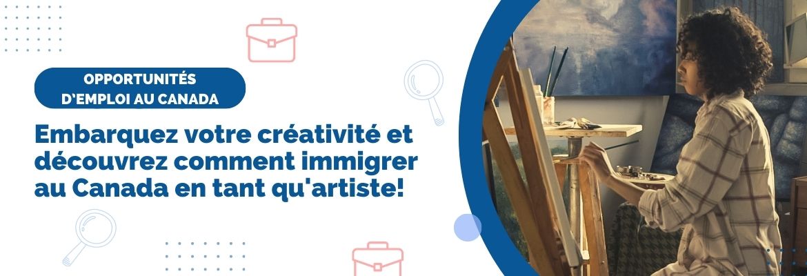 Une jeune artiste peintre dans son atelier au Canada