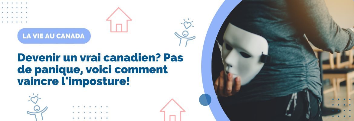 homme avec masque derrière son dos. syndrôme de l'imposteur en immigrant au Canada