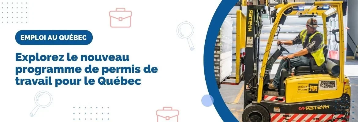 Un cariste dans une industrie en permis de travail par la mobilité internationale  du Québec